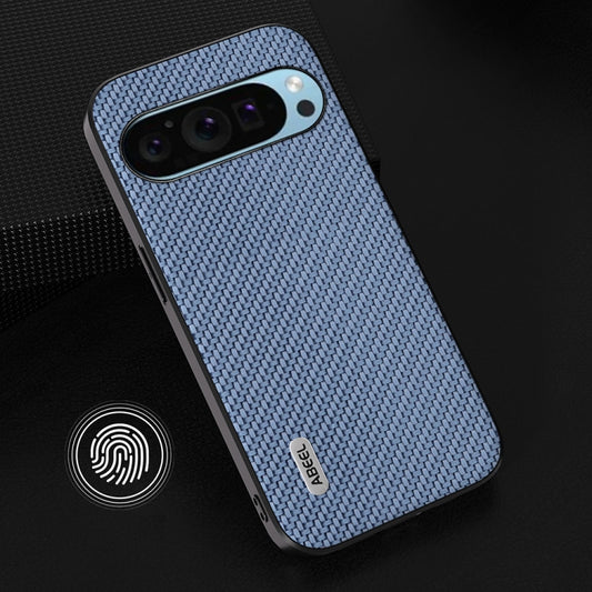 For Google Pixel 9 ABEEL Carbon Fiber Texture Protective Phone Case(Light Blue) by buy2fix
