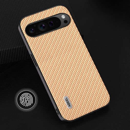 For Google Pixel 9 Pro ABEEL Carbon Fiber Texture Protective Phone Case(Gold) by buy2fix