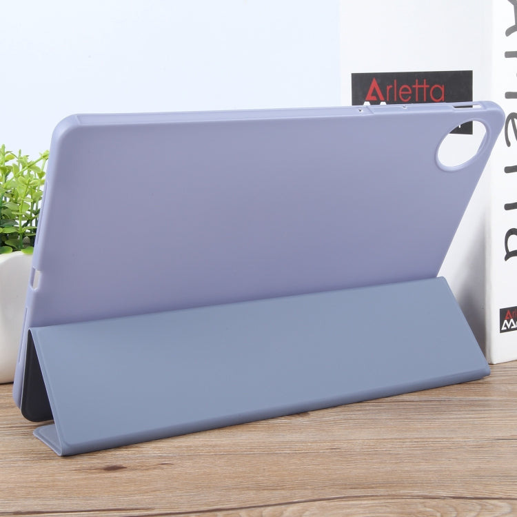 For Huawei MatePad Pro 11 2022/2024 Tri-fold Silicone Leather Tablet Case(Lavender) by buy2fix