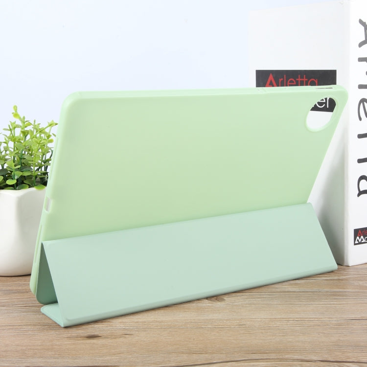 For Huawei MatePad Pro 11 2022/2024 Tri-fold Silicone Leather Tablet Case(Green) by buy2fix