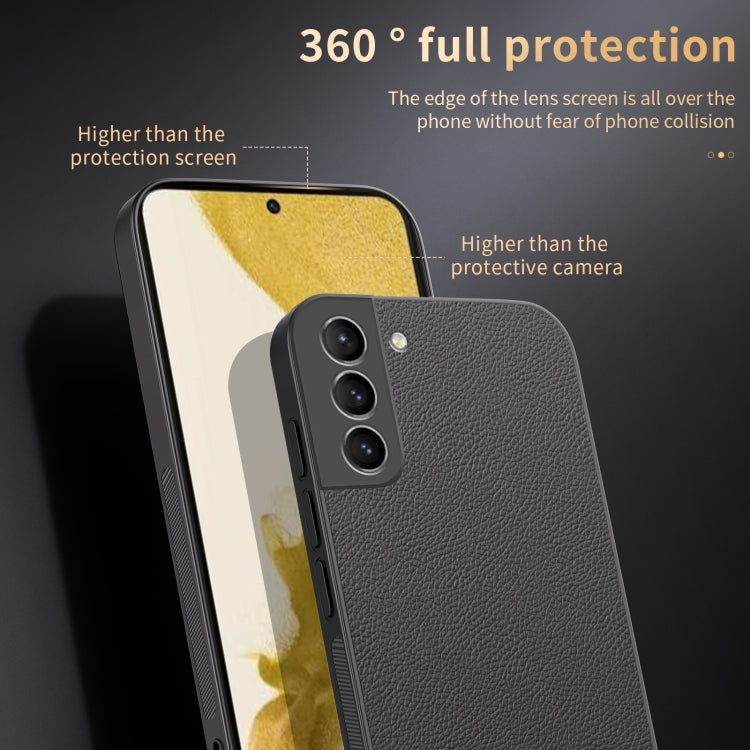 For Samsung Galaxy S22+ 5G HUIYI Leather Magnetic Phone Case(Black) - Galaxy S22+ 5G Cases by buy2fix | Online Shopping UK | buy2fix