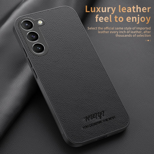 For Samsung Galaxy S23+ 5G HUIYI Leather Magnetic Phone Case(Brown) by buy2fix