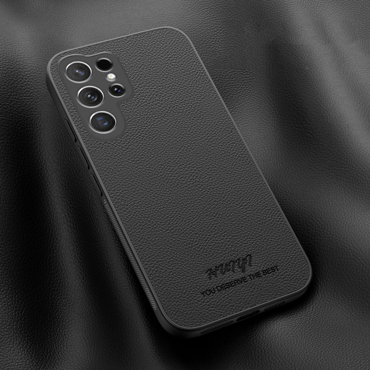 For Samsung Galaxy S24 Ultra 5G HUIYI Leather Magnetic Phone Case(Black) - Galaxy S24 Ultra 5G Cases by buy2fix | Online Shopping UK | buy2fix