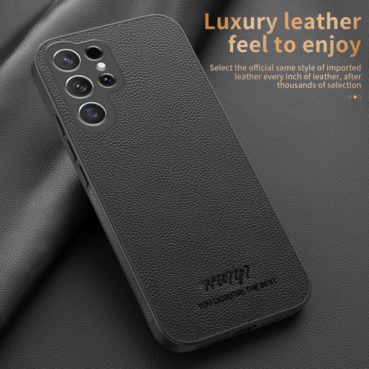 For Samsung Galaxy S24 Ultra 5G HUIYI Leather Magnetic Phone Case(Black) - Galaxy S24 Ultra 5G Cases by buy2fix | Online Shopping UK | buy2fix