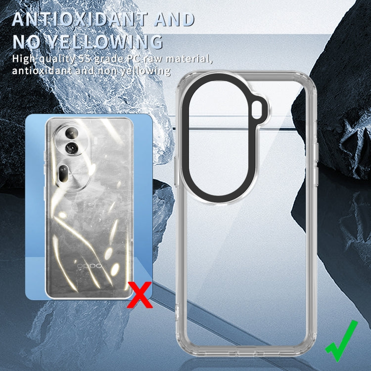 For OPPO Reno11 Global Transparent Acrylic + TPU Shockproof Phone Case(Transparent Black) - OPPO Cases by buy2fix | Online Shopping UK | buy2fix