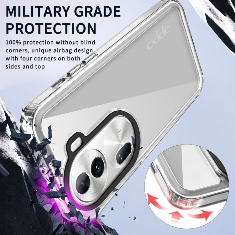 For OPPO Reno11 Global Transparent Acrylic + TPU Shockproof Phone Case(Transparent Black) - OPPO Cases by buy2fix | Online Shopping UK | buy2fix