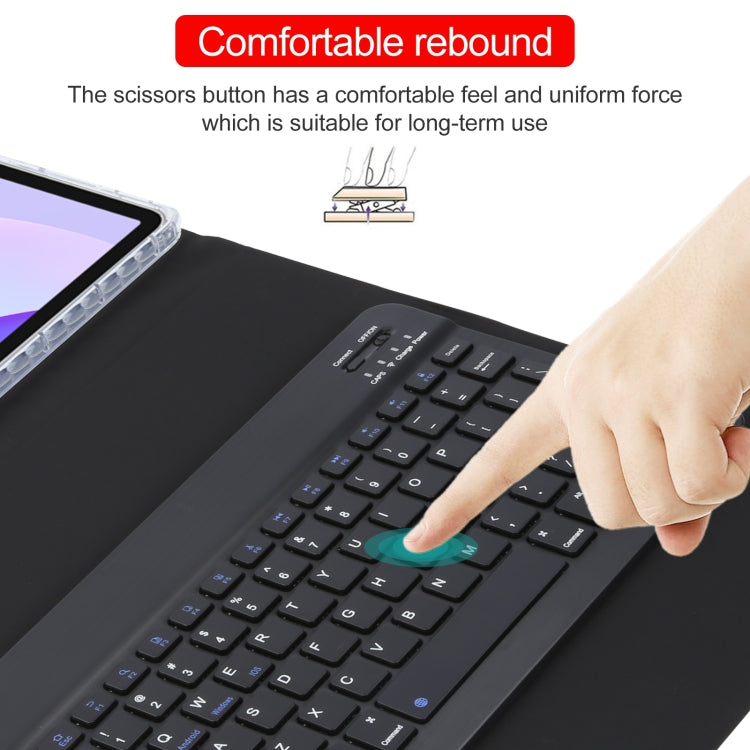 For Huawei MatePad 11 2023 / 2021 Square Button Bluetooth Keyboard Rotatable Holder Leather Case(Black) by buy2fix