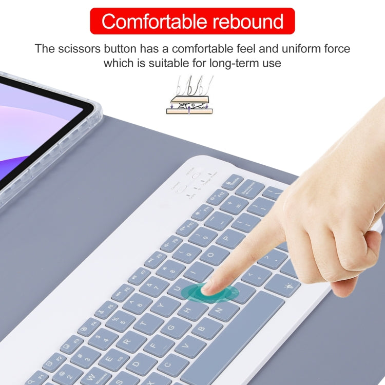 For Huawei MatePad 11 2023 / 2021 Square Button Backlight Bluetooth Keyboard Rotatable Holder Leather Case(Lavender Purple) by buy2fix