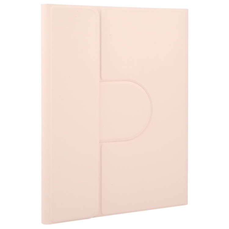 For Xiaomi Pad 6 Round Button Bluetooth Keyboard Rotatable Holder Leather Case(Rose Gold) - Xiaomi Keyboard by buy2fix | Online Shopping UK | buy2fix