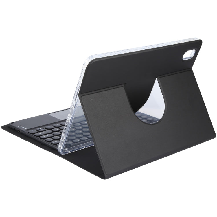 For Xiaomi Pad 6 Round Button Bluetooth Keyboard Rotatable Holder Leather Case with Touchpad(Black) - Xiaomi Keyboard by buy2fix | Online Shopping UK | buy2fix
