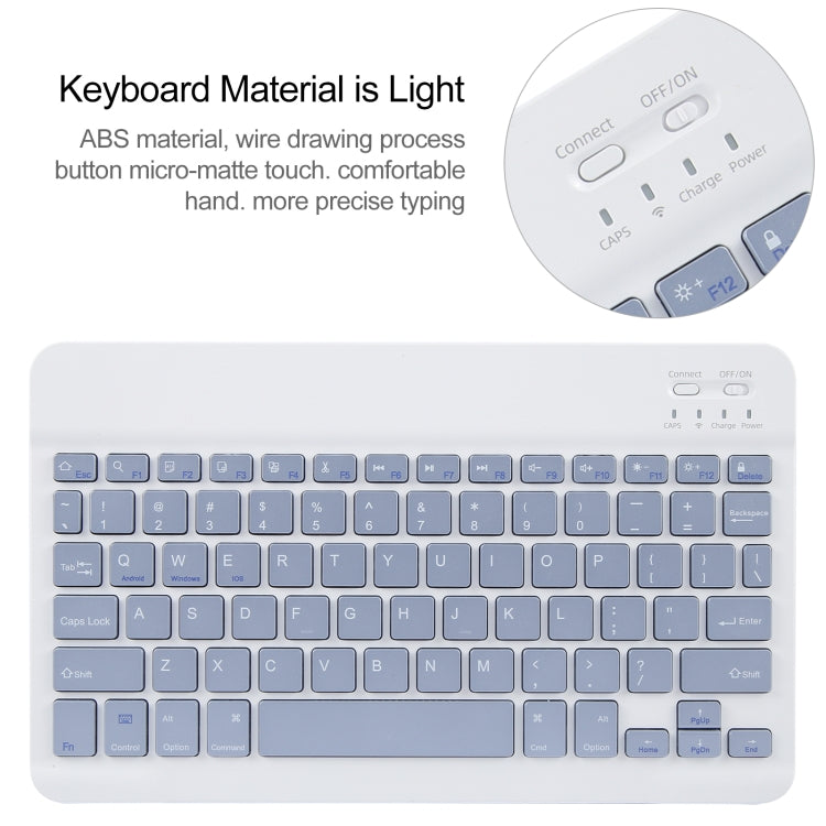 For Xiaomi Pad 6 Square Button Bluetooth Keyboard Rotatable Holder Leather Case(Lavender Purple) - Xiaomi Keyboard by buy2fix | Online Shopping UK | buy2fix