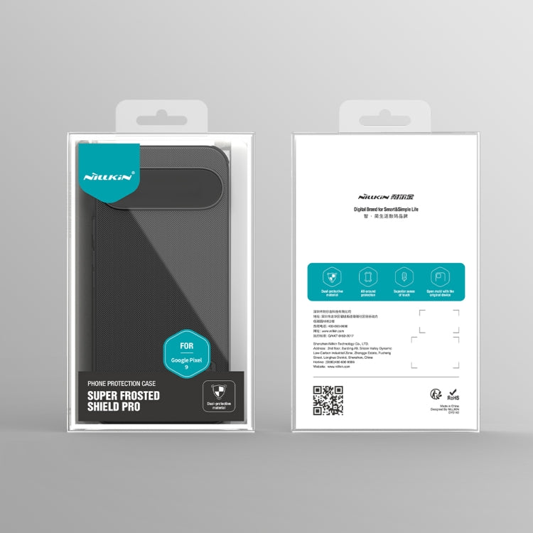 For Google Pixel 9 NILLKIN Frosted Shield Pro PC + TPU Phone Case(Black) by NILLKIN