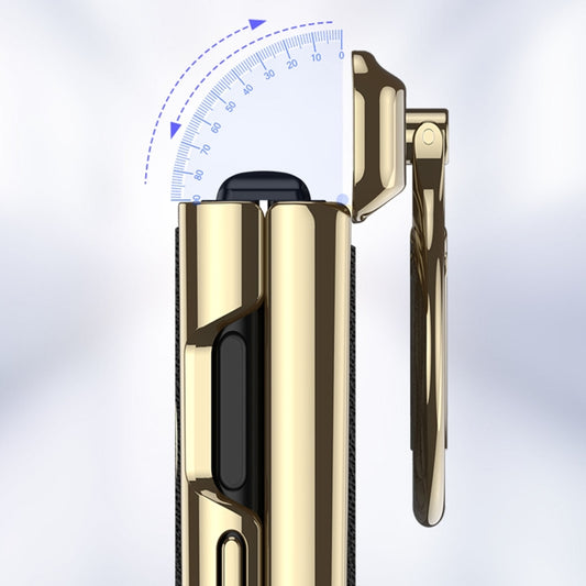 For Huawei Pocket 2 GKK Electroplated Leather Phone Case with Ring(Black) by GKK