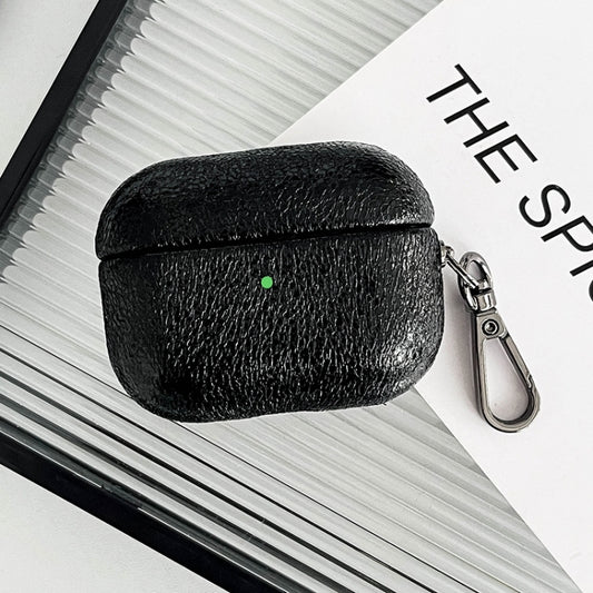 For AirPods 3 Burst Leather Texture Bluetooth Earphone Protective Case(Black) by buy2fix