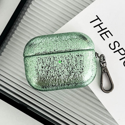 For AirPods 3 Burst Leather Texture Bluetooth Earphone Protective Case(Green) by buy2fix