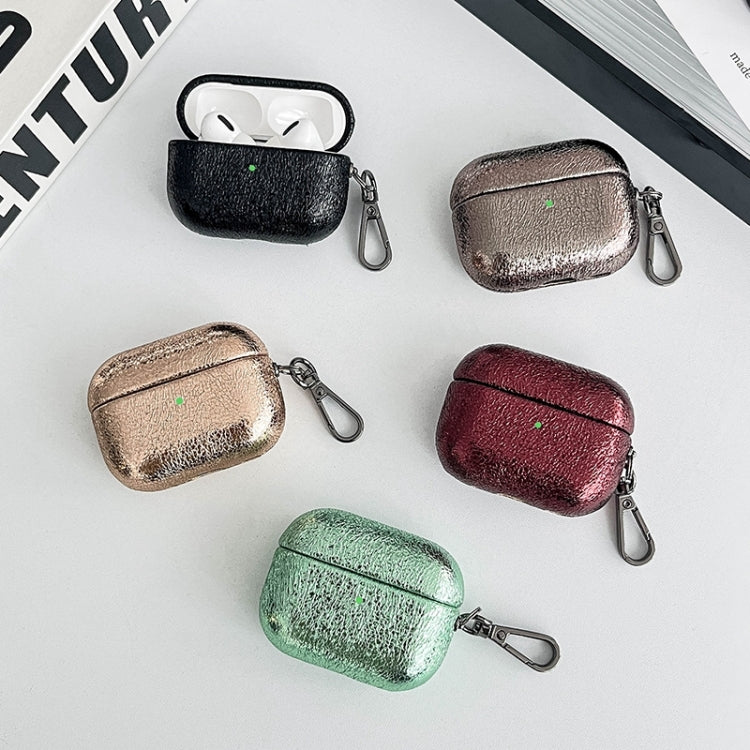 For AirPods 3 Burst Leather Texture Bluetooth Earphone Protective Case(Green) by buy2fix