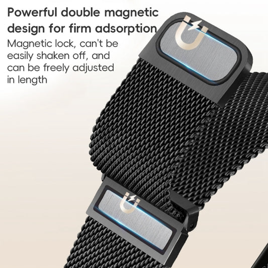 For Apple Watch Series 10 42mm ZGA Milanese Magnetic Metal Watch Band(Black) by ZGA