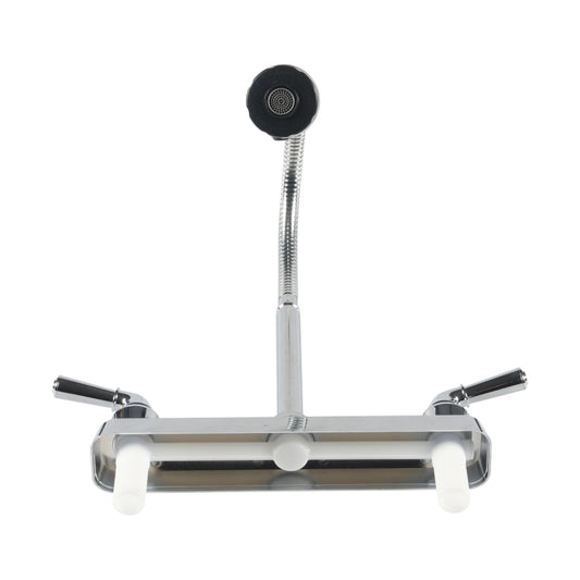 RV Camper Van Double Handle Kitchen 360 Degree Rotating Faucet(Silver) by buy2fix