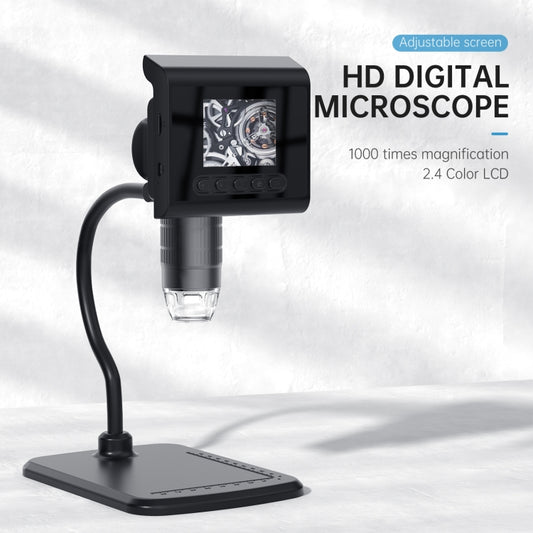 P190 1000X Desktop HD Digital Microscope with 2.4 inch Screen by buy2fix