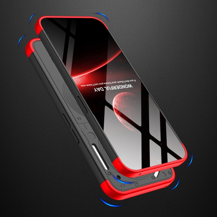 For Nothing Phone 2a GKK Three Stage Splicing Full Coverage PC Phone Case(Black Red) - Nothing Cases by GKK | Online Shopping UK | buy2fix