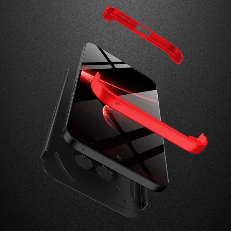 For Nothing Phone 2a GKK Three Stage Splicing Full Coverage PC Phone Case(Black Red) - Nothing Cases by GKK | Online Shopping UK | buy2fix