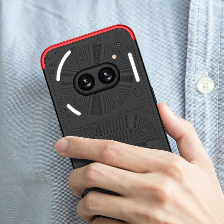 For Nothing Phone 2a GKK Three Stage Splicing Full Coverage PC Phone Case(Black Red) - Nothing Cases by GKK | Online Shopping UK | buy2fix