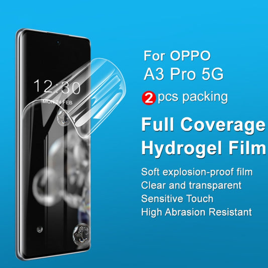 For OPPO A3 Pro 5G 2pcs imak Curved Full Screen Hydrogel Film Protector by imak