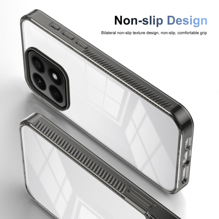 For Honor X8b Anti-slip Clear Acrylic Hybrid TPU Phone Case(Black) - Honor Cases by buy2fix | Online Shopping UK | buy2fix