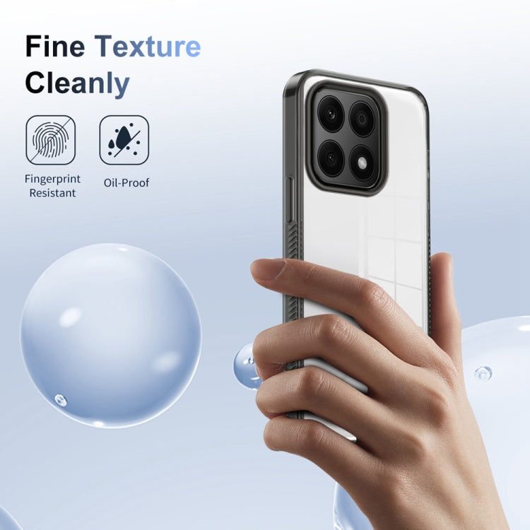 For Honor X8b Anti-slip Clear Acrylic Hybrid TPU Phone Case(Black) - Honor Cases by buy2fix | Online Shopping UK | buy2fix