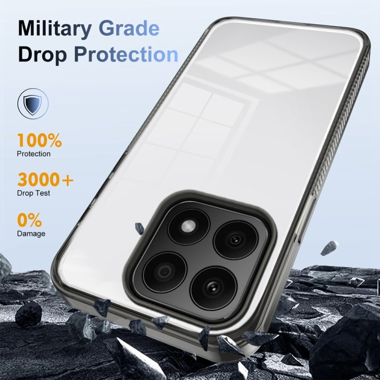 For Honor X8b Anti-slip Clear Acrylic Hybrid TPU Phone Case(Black) - Honor Cases by buy2fix | Online Shopping UK | buy2fix