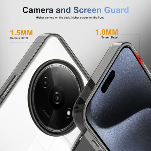 For Xiaomi Redmi A3 Anti-slip Clear Acrylic Hybrid TPU Phone Case(Black) by buy2fix