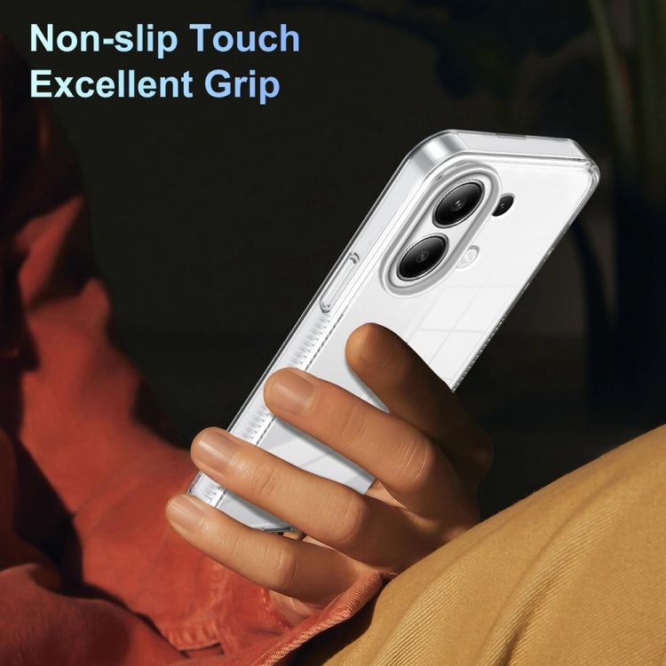 For Xiaomi Redmi Note 13 4G Anti-slip Clear Acrylic Hybrid TPU Phone Case(Transparent) - Xiaomi Cases by buy2fix | Online Shopping UK | buy2fix