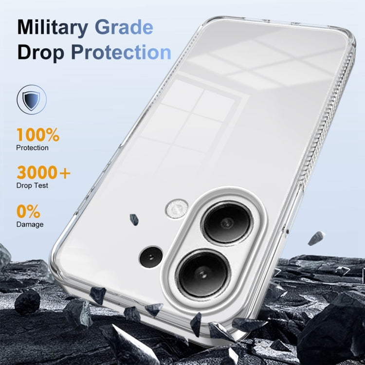 For Xiaomi Redmi Note 13 4G Anti-slip Clear Acrylic Hybrid TPU Phone Case(Transparent) - Xiaomi Cases by buy2fix | Online Shopping UK | buy2fix