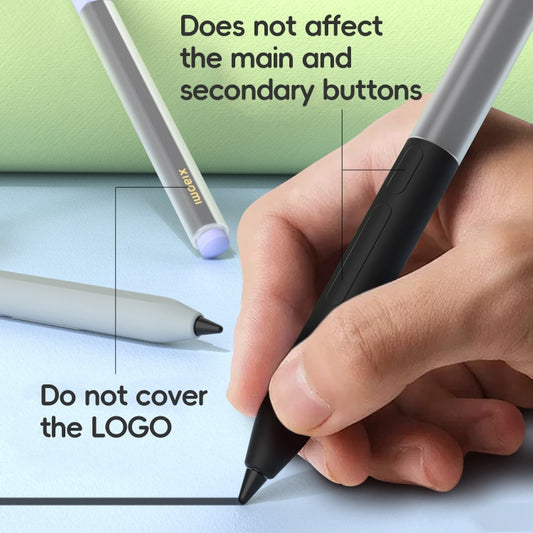 For Xiaomi Focus Pen III Stylus Pen Jelly Style Translucent Silicone Protective Case(Grey) by buy2fix