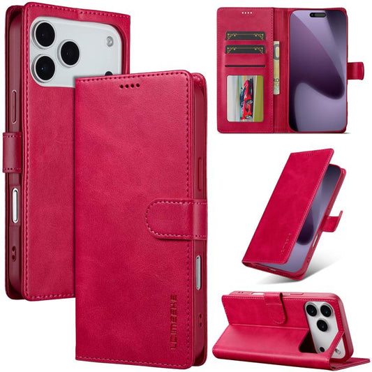 LC.IMEEKE Calf Texture Horizontal Flip Leather Case For iPhone 17 Pro Max(Red) - iPhone 17 Pro Max Cases by LC.IMEEKE | Online Shopping UK | buy2fix