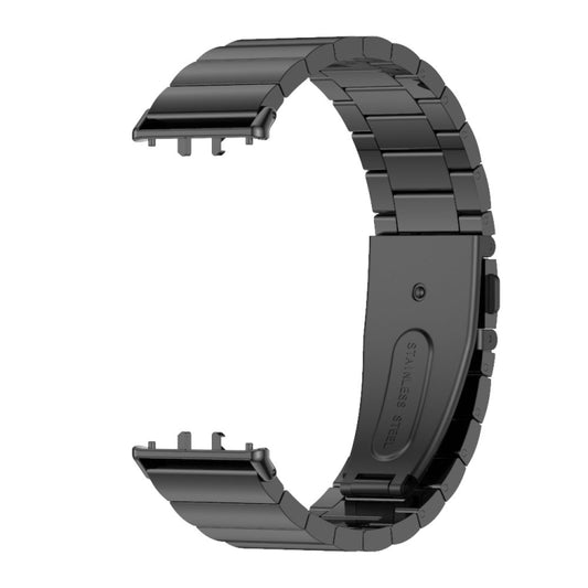 For Samsung Galaxy Fit 3 Mijobs Bamboo Metal Watch Band(Black) by MIJOBS