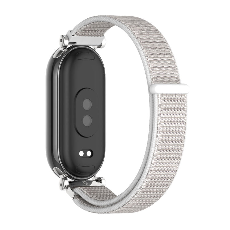 For Xiaomi Smart Band 10 / 9 / 8 Mijobs GT4 Breathable Nylon Loop Watch Band(Seashell Silver) - Watch Bands by MIJOBS | Online Shopping UK | buy2fix