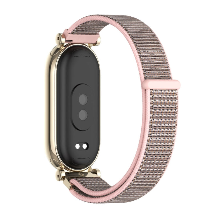 For Xiaomi Smart Band 10 / 9 / 8 Mijobs GT4 Breathable Nylon Loop Watch Band(Pink Light Gold) - Watch Bands by MIJOBS | Online Shopping UK | buy2fix