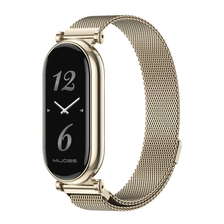For Xiaomi Smart Band 10 / 9 / 8 Mijobs GT4 Milan Magnetic Metal Watch Band(Light Gold) - Watch Bands by MIJOBS | Online Shopping UK | buy2fix