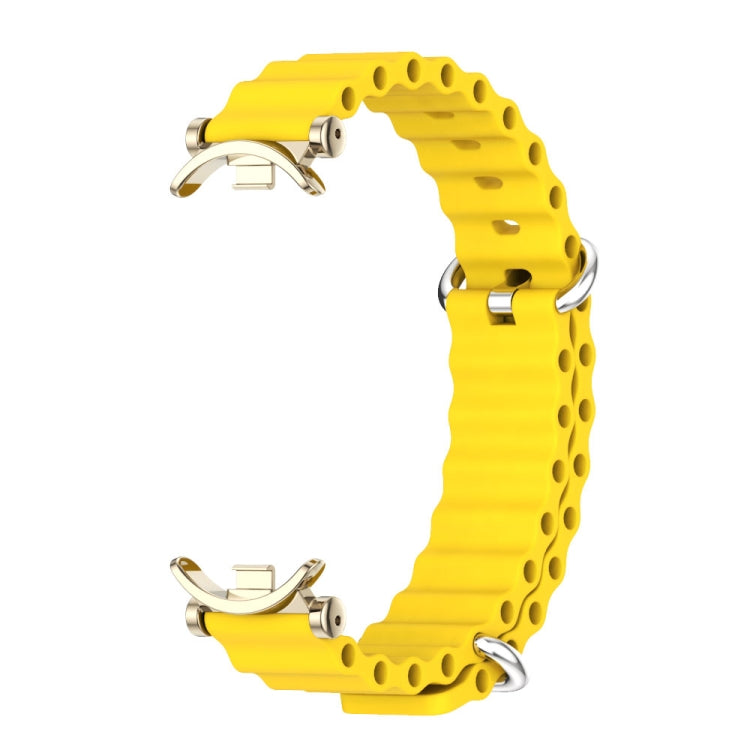 For Xiaomi Smart Band 10 / 9 / 8 Mijobs GT4 Marine Silicone Breathable Watch Band(Yellow Light Gold) - Watch Bands by MIJOBS | Online Shopping UK | buy2fix