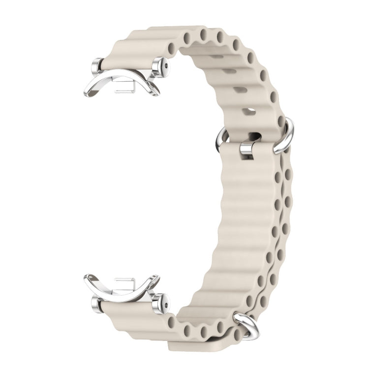 For Xiaomi Smart Band 10 / 9 / 8 Mijobs GT4 Marine Silicone Breathable Watch Band(Grey Silver) - Watch Bands by MIJOBS | Online Shopping UK | buy2fix