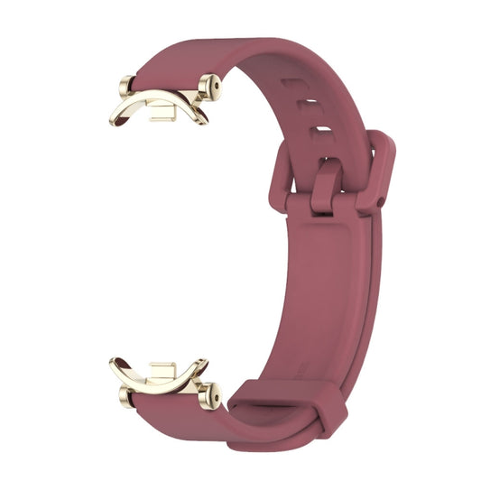For Xiaomi Smart Band 10 / 9 / 8 Mijobs GT4 Silicone Breathable Watch Band(Wine Red Light Gold) by MIJOBS