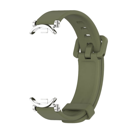 For Xiaomi Smart Band 10 / 9 / 8 Mijobs GT4 Silicone Breathable Watch Band(Army Green Silver) by MIJOBS