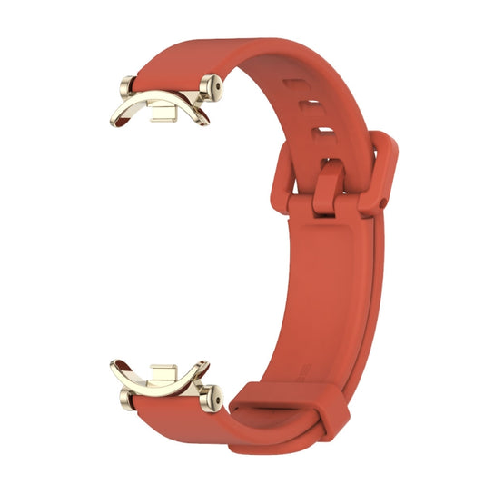 For Xiaomi Smart Band 10 / 9 / 8 Mijobs GT4 Silicone Breathable Watch Band(Orange Light Gold) by MIJOBS