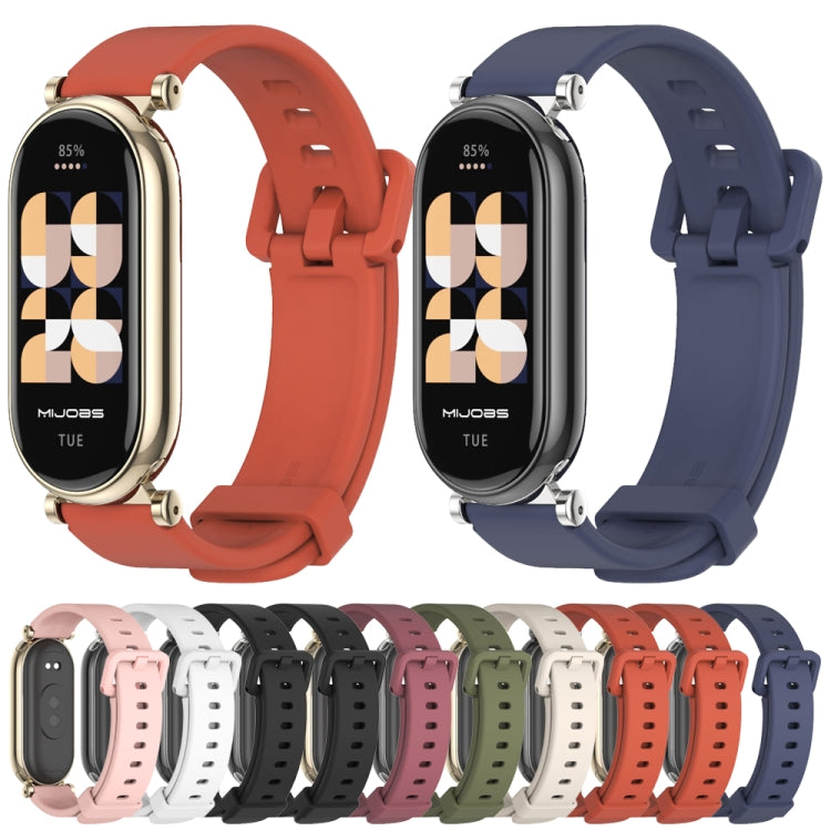 For Xiaomi Smart Band 10 / 9 / 8 Mijobs GT4 Silicone Breathable Watch Band(Orange Light Gold) by MIJOBS
