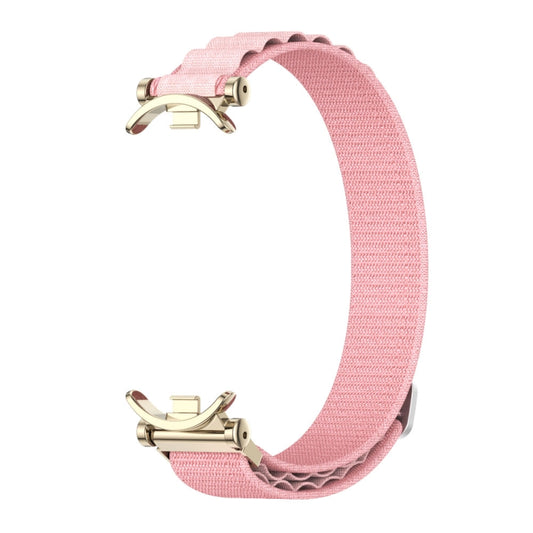 For Xiaomi Smart Band 10 / 9 / 8 Mijobs GT4 Nylon Breathable Watch Band(Pink Light Gold) by MIJOBS