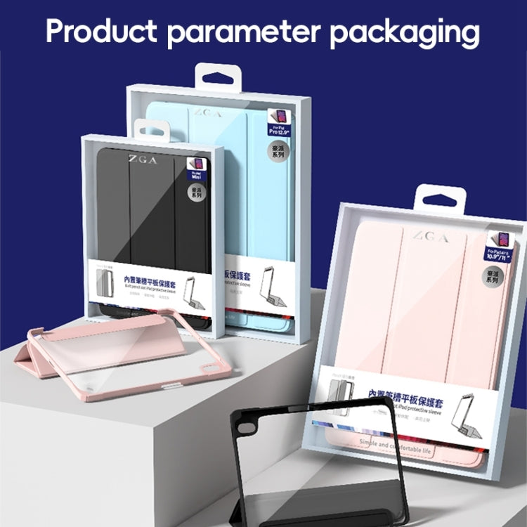 For iPad 10.2 2021/2020/2019 ZGA Tri-Fold Voltage Smart Leather Tablet Case(Pink) - More iPad Cases by ZGA | Online Shopping UK | buy2fix