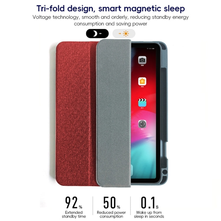 For iPad Pro 11 2022 / 2021 / 2020 ZGA Tri-Fold Voltage Smart Leather Tablet Case(Red) - iPad Pro 11 (2022/2021) Cases by ZGA | Online Shopping UK | buy2fix