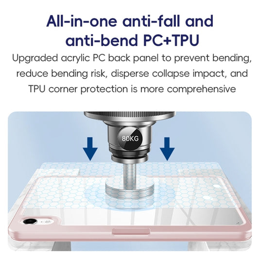 For iPad Air 10.9 2022 / 2020 ZGA Tri-Fold 360 Rotation Smart Leather Tablet Case(Pink) - iPad 10.2 Cases by ZGA | Online Shopping UK | buy2fix