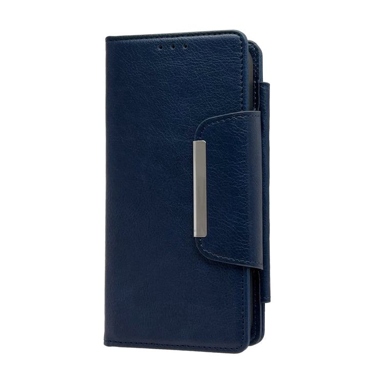 For iPhone 15 Multifunctional 7-Cards Wallet Leather Phone Case(Royal Blue) - iPhone 15 Cases by buy2fix | Online Shopping UK | buy2fix